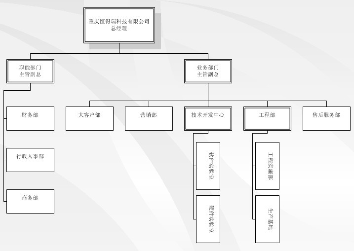 重慶恒得瑞科技有限公司,組織結構圖